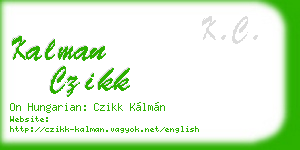 kalman czikk business card