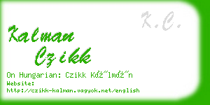 kalman czikk business card